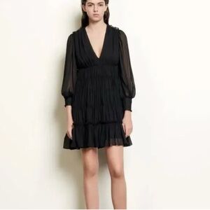 Sandro Viole Tiered Ruffle Mini Dress